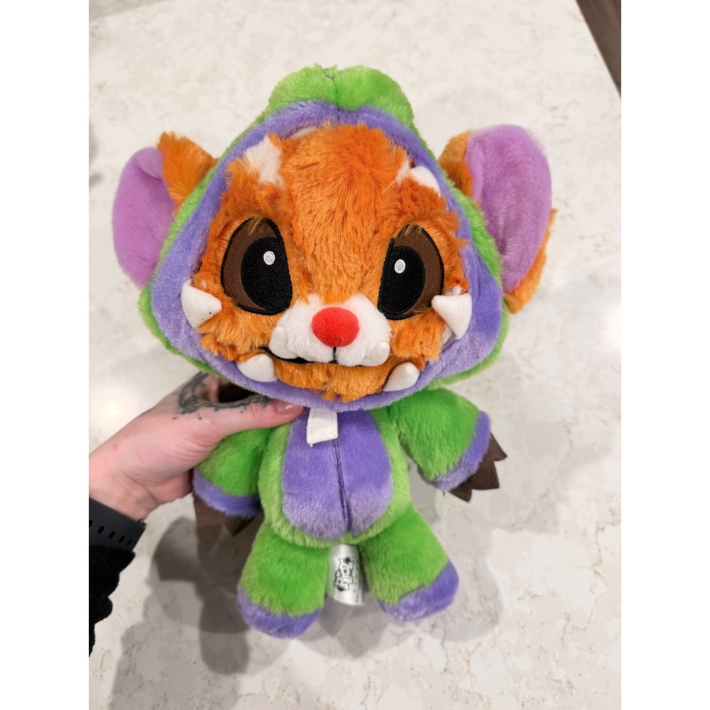 Riot Games League of Legends Dino Gnar Plush Toy Dinosaur Costume Green Purple